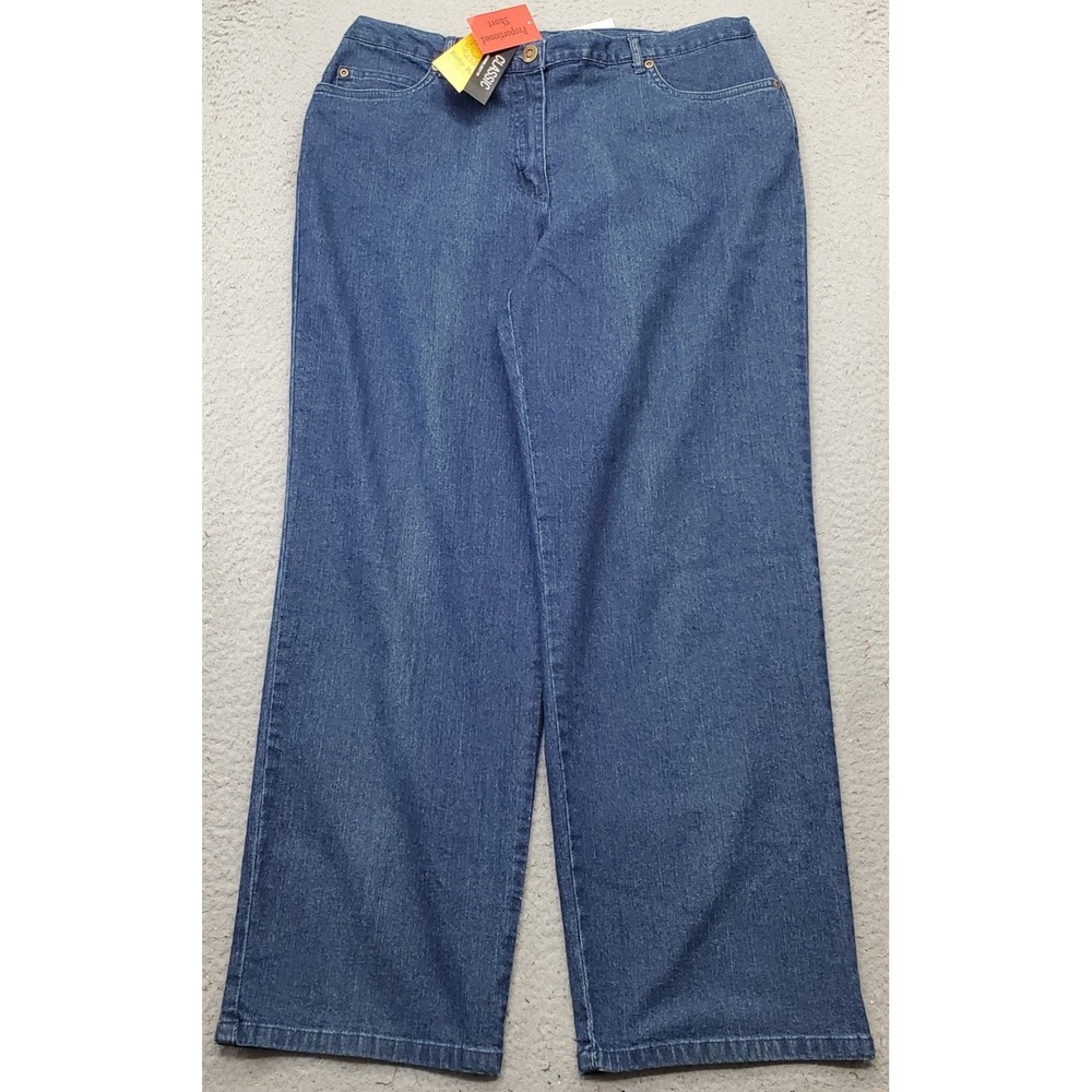 Ruby Rd. Jeans Womens 12 Blue Denim Medium Wash 5-Pocket Waistband Straight Leg